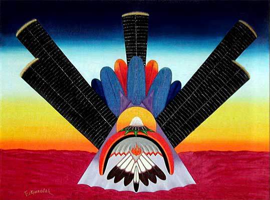 Tennyson Eckiwaudah - Comanche- Morning Vision, Native American Church Art