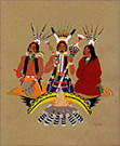 Kiowa Five Artist, Stephen Mopope "Peyote Ceremony" aka: Kiowa Singers