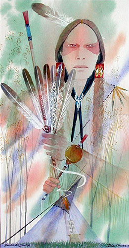 Jackie Tointigh - Peyote Chief painting