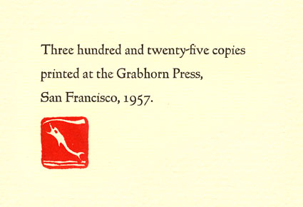 The Peyote Ritual - Grabhorn press 1957 - 325 copies